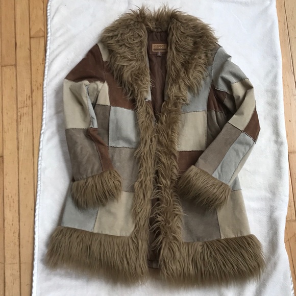 esprit patchwork coat